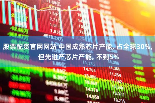 股票配资官网网站 中国成熟芯片产能, 占全球30%, 但先进产芯片产能, 不到5%